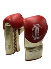 Image of Lonsdale L60 Red White Lace-up MTK 16oz Training Boxing Gloves