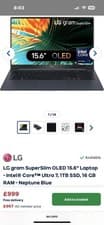 Image of LG GRAM SUPERSLIM OLED 15Z90ST-G 15.6" LAPTOP CORE ULTRA 7 155H 512GB SSD 32GB