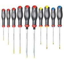 Image of Facom AT.J10 Protwist 10 Piece Slotted, Phillips and Pozi Screwdriver Set