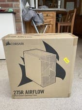 Image of Corsair 275R Airflow PC Tower Case black, Tempered Glass With Cooler Master PSU