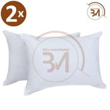 Image of 2x Luxury Goose & Down Feather Pillow Extra Filling Hotel Quality Cotton Cover