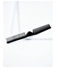 Image of Black Small Folding Unisex Travel Hair Brush And Comb Lightweight Handbag Pocket