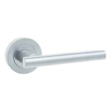 Image of Jedo Collection Lever On Rose Handles Pair - Satin Chrome