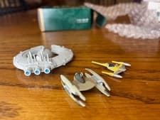 Image of MIB 2001 "Battle of Naboo" 3 Mini Star Trek Hallmark Christmas ornaments