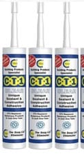 Image of 3 x C-Tec CT1 Sealant and Construction Adhesive - Clear, 290ml