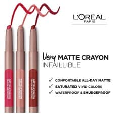 Image of L'Oreal Infallible Very Matte Lip Crayon Lipstick, Automatic-Choose Shade