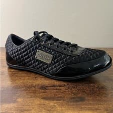 Image of Firetrap Dr Domello Trainer Sneakers 9.5 Mens Black Lace Up Shoes Quilted New