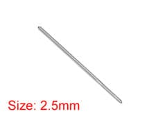 Image of 2.5mm HSS Cobalt M35 Round Shank 4 Straight Flutes Chucking Reamer 80mm Length