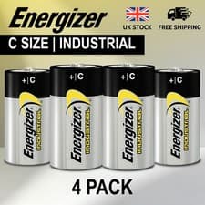 Image of ENERGIZER C SIZE 1.5V INDUSTRIAL HIGH POWER ALKALINE BATTERY MN1400 LONG EXPIRY