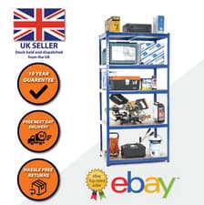 Image of Heavy Duty Garage Racking/Shelving Units 5 Tier Metal Storage Racks 200KG UDL