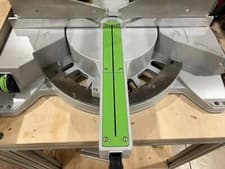 Image of Festool Kapex KS120 Zero Clearance Insert Mitre Saw - Festool Green Colour