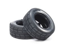 Image of Tamiya 51589 On Road Racing Truck Tires/Tyres (2 Pcs.), (MAN Hahn/Buggyra/TT01)