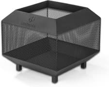 Image of Landmann Fire Bowl Fire Basket Cube 44X44 Cm Black Fire Pit Steel 4 Legs