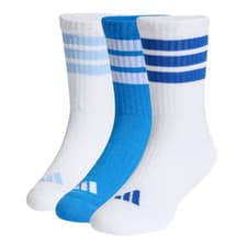 Image of Adidas 3-Stripes Cushioned Crew Socks 3 Pair Pack for Kids Youth Sportswear Gear