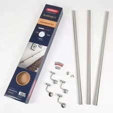 Image of Rothley Stainless Steel Hand Rail Kit, 3.6m - available in 3 Finishes