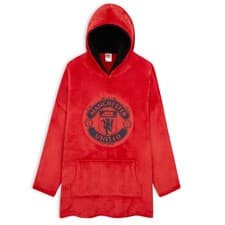 Image of ManchesterUnited F.C. Oversized RED Hoodie Blanket For Men, Man U Football Gift