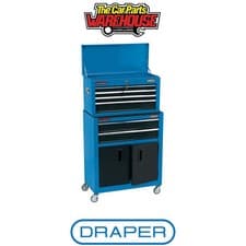 Image of Draper 19563 Combined Roller Cabinet and Tool Chest 6 Drawer 24" Blue