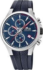 Image of Lotus Men's Chronograph Watch Blue Dial Rubber Strap 18621/1