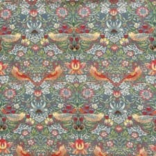 Image of William Morris Strawberry Thief Grey Tablecloth Various Size