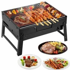 Image of Large Folding BBQ Steel Grill Barbecue Charcoal Outdoor Garden Picnic Stove DIY