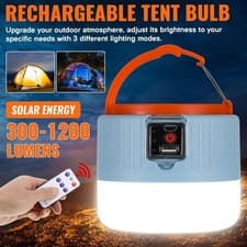 Image of USB Rechargeable LED Camping Light Tent Lantern Outdoor Super Bright Night Lamp
