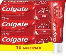 Image of Colgate Max White One Toothpaste Teeth Whitening 3 X 75ml UK