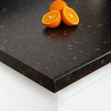 Image of Black Granite Laminate Worktop, Nimbus Semi Gloss 38mm Thick - 3m, 4m Lengths