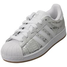 Image of adidas Superstar Ii Womens Fashion Trainers in Silver White - 7.5 UK