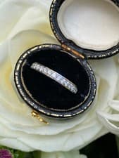 Image of Brilliant Cut Diamond Half Eternity Wedding Ring 0.38ct 18ct White Gold