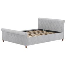 Image of Modern Upholstered Fabric 'UKFR' Double King Ottoman Bed Frame Bedroom Furniture