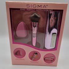 Image of NEW SIGMA 3DHD Perfect Complexion Set 3pc Set Kabuki Brush Blender Brush Bag