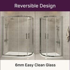 Image of Quadrant / Offset Shower Enclosure Corner Sliding Cubicle Door 6mm Glass Screen