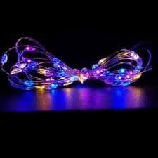 Image of 50 LED 2.5m Premier Christmas Outdoor Multi Func Timer Wire Lights in Rainbow