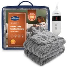 Image of Silentnight Luxury Super Cosy Heated Throw Thick Soft Chunky Knit Over Blanket