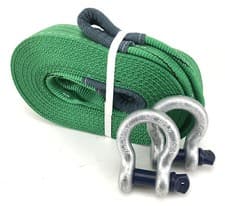 Image of 2 Tonne Tow Strap x 2 Metres With 4.75 Tonne Shackles, Recovery Strap, 2000kg