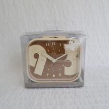 Image of Vintage Style Acctim Alarm Clock, 1970's Style Brown Analogue Alarm Clock NEW