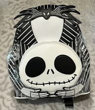 Image of Loungefly Disney Headless Jack Mini Skellington Backpack - White/Black