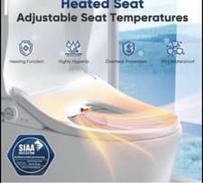 Image of Smart Bidet Toilet Seat Heated Dryer LED Self-Clean Electric Dryer Warm HANDWISE