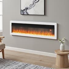 Image of 40inch Electric Fireplace LED Wall Mounted Stand Inset Fire Remote Heater Flame
