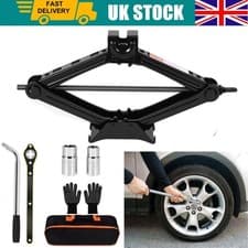 Image of Scissor Jack Lift 2.5 Ton Tonne Wind Up for Car Van Garage w/Crank Speed Handle