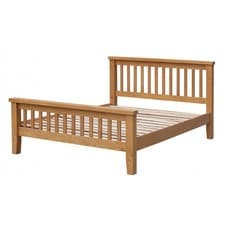 Image of Acorn Bed Frame 4ft6 Double High End Bedroom Solid Wood Pine Wooden 5ft King Bed