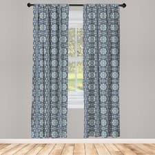 Image of Floral Curtains 2 Panel Set Traditional