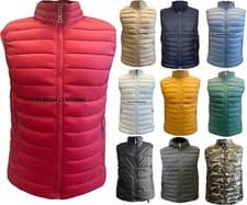 Image of Mens Padded Sleeveless Jackets Gilet Body Warmer Puffer Quilted Bomber Winter