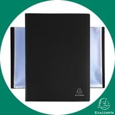 Image of Exacompta A4 Polypropylene Presentation Display Book 10 Pockets BLACK