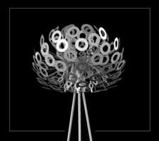 Image of Aluminum Floor Lamp-Super Light Effects. Matching Table or Ceiling Lamp Possible