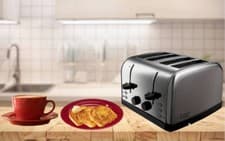 Image of Russell Hobbs Futura 4 Sl Toaster Brushed & Polished High Lift 18790#MARKED#