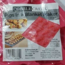 Image of Cobble Creek 12 Little Pink Pigs in a Blanket Silicone Baking Mold NEW