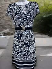 Image of M & Co Paisley Print Dress Size 10