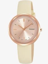Image of Pulsar Ladies Leather Strap Watch | 31mm | Water Resistant | PH8394X1 | New