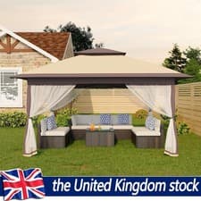 Image of 3x3m Garden Folding Tent Heavy Duty Pop Up Gazebo Outdoor Patio Party w/ Bag
